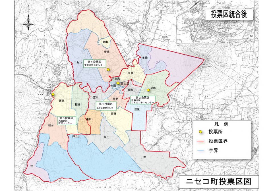 Information map of each polling place