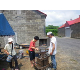 A corner of blacksmith experience held outdoors