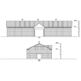 Elevation view of No. 1 warehouse (current state) Plan view etc. after renovation (under construction)