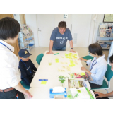 Workshop at Radio Niseko. Make CM by arranging keywords.