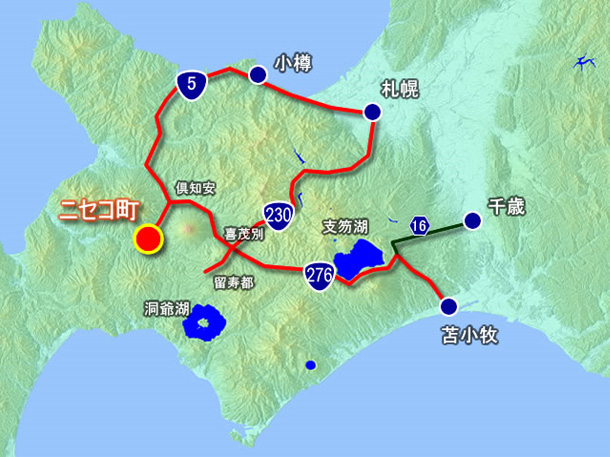 バスでの経路